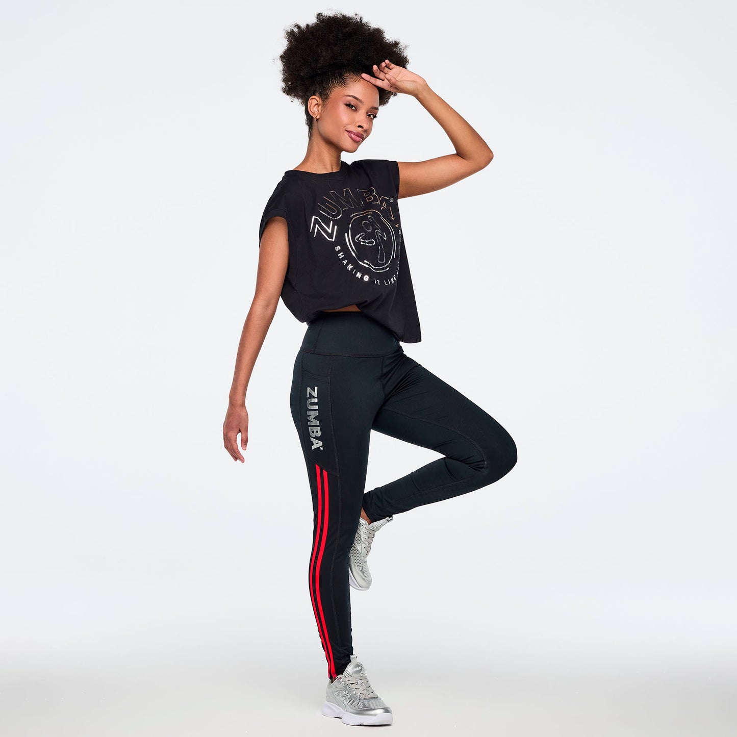 Zumba 25 High Rise Ankle Leggings - Bold Black Z1B000815
