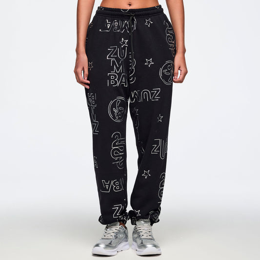 Zumba 25 Slouch Sweatpants - Black/Silver Z1B000817