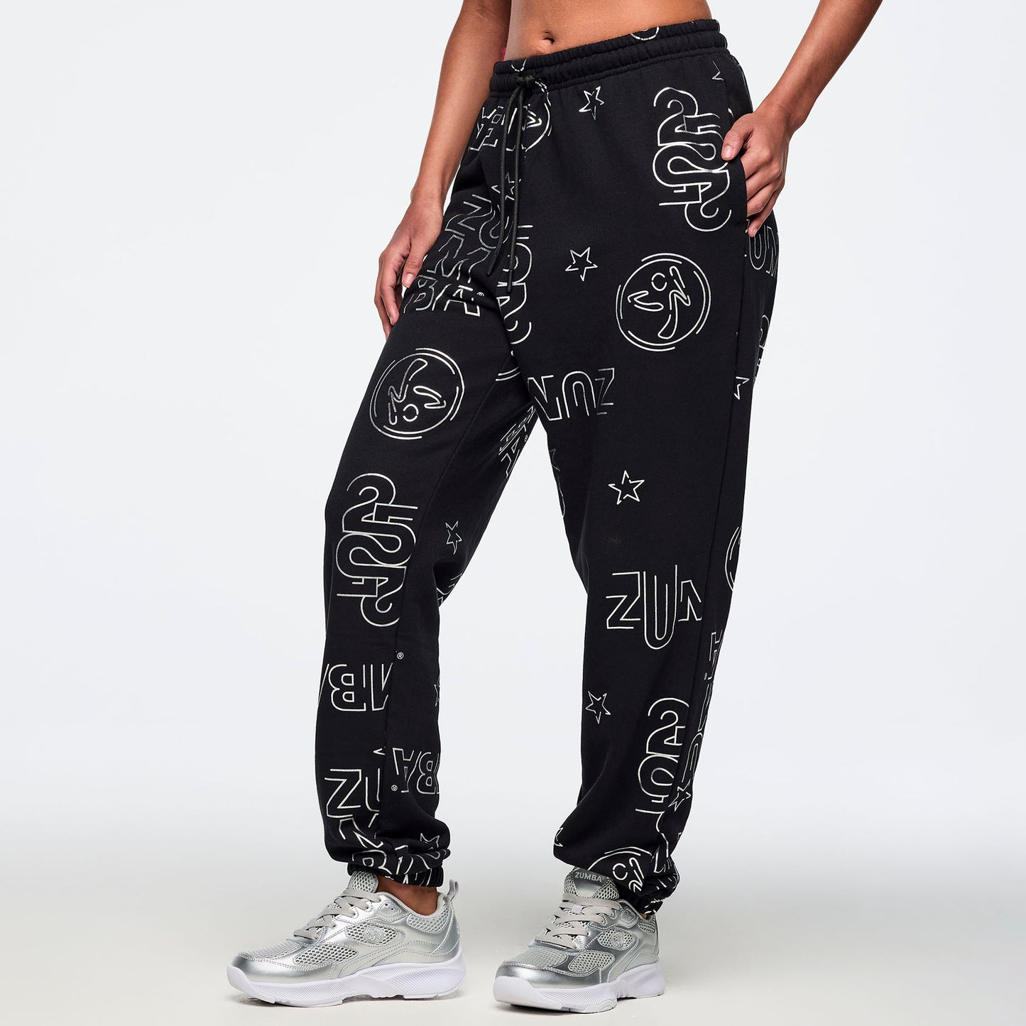 Zumba 25 Slouch Sweatpants - Black/Silver Z1B000817