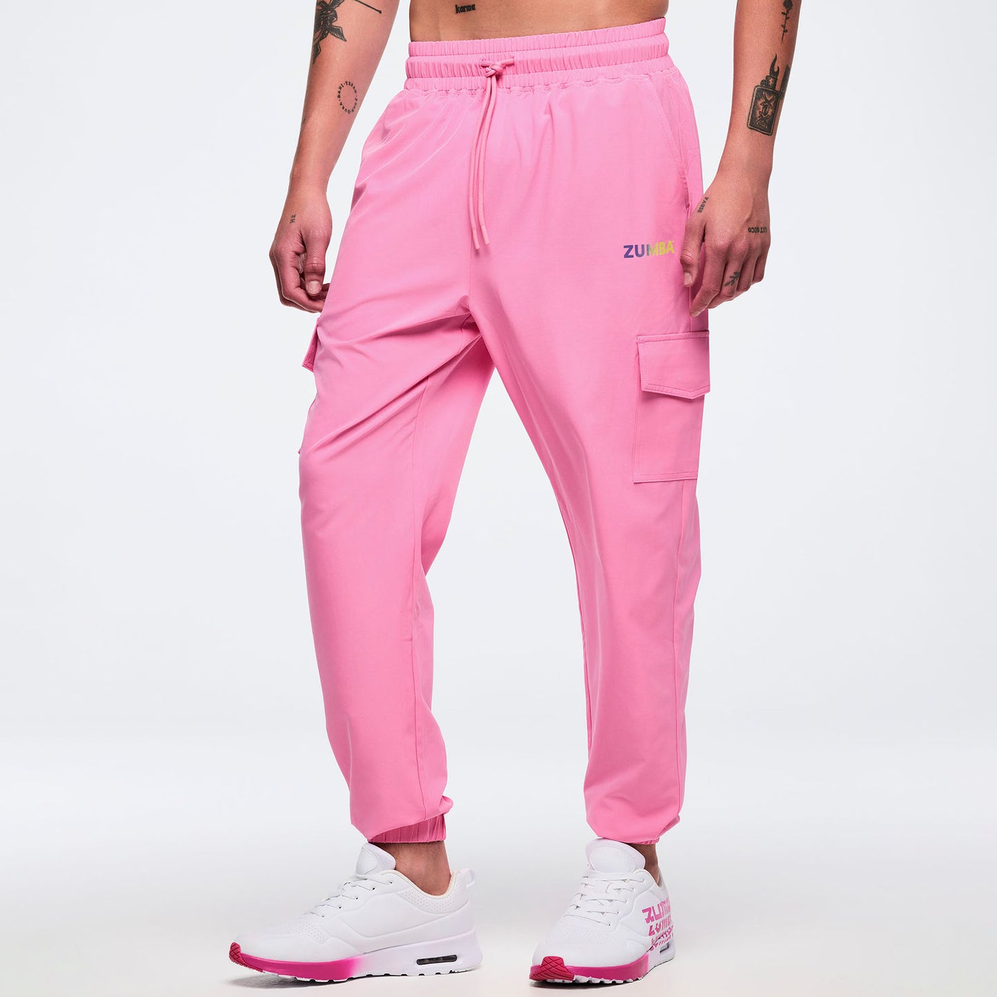 Pastel Woven Cargo Pants