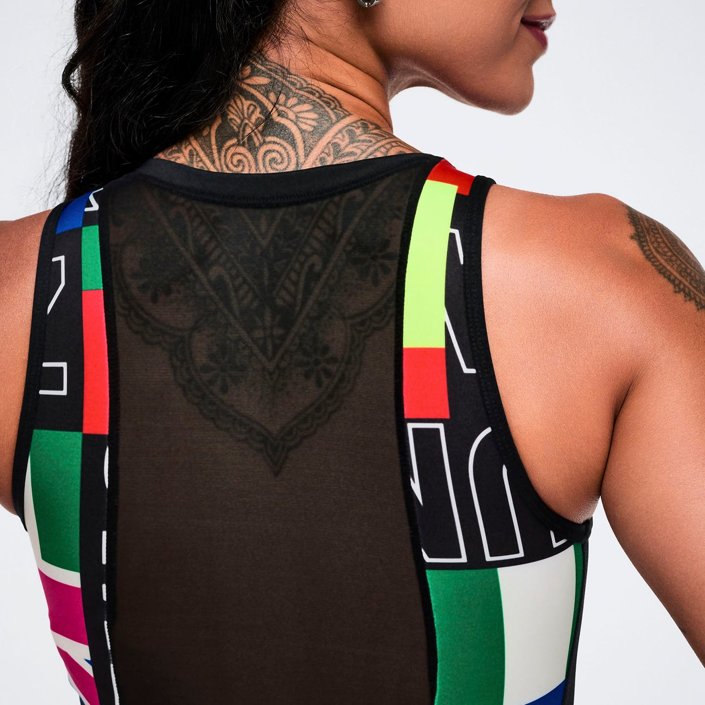 Worldwide Racerback Half Zip Bodysuit Z1B000853