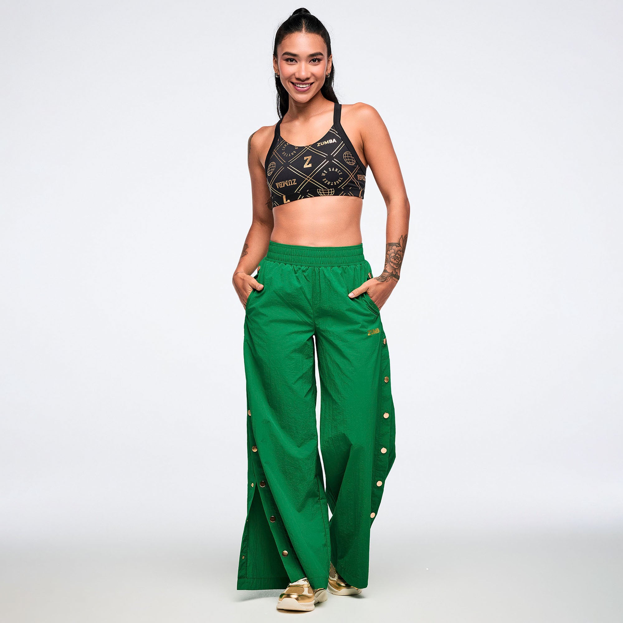 ボードズボン Worldwide Wide Leg Pants With Side Snaps Z1B000882 – Zumba Wear