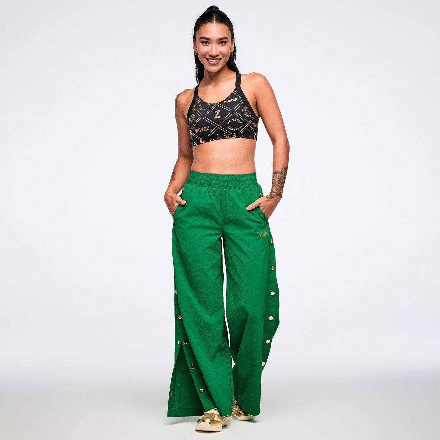 Worldwide Wide Leg Pants With Side Snaps Z1B000882