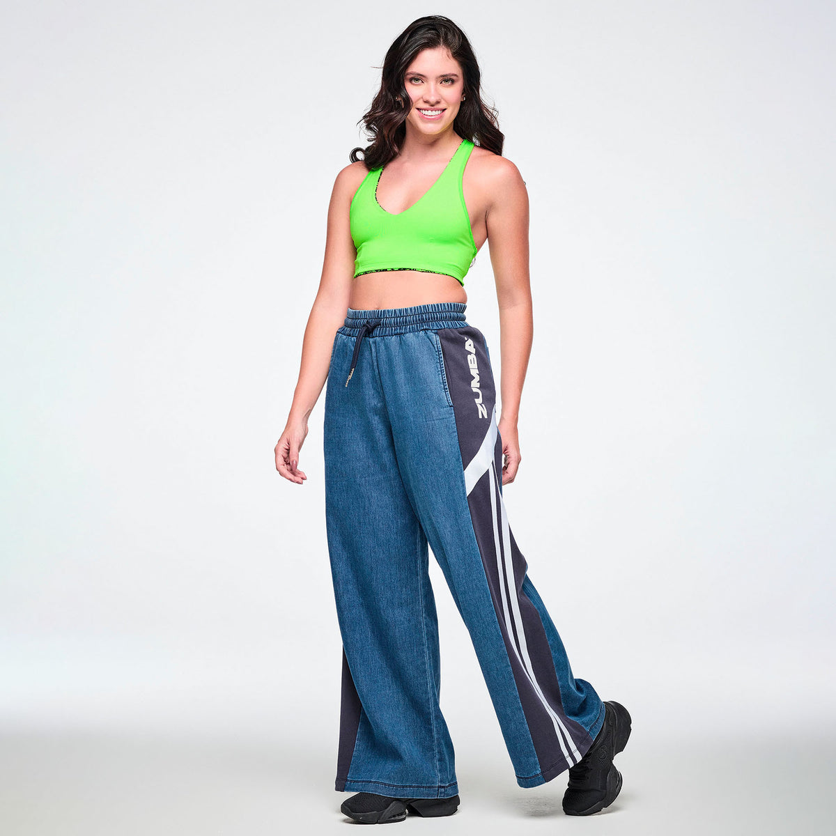 Jean Jamz Wide Leg Combo Pants Z1B000891