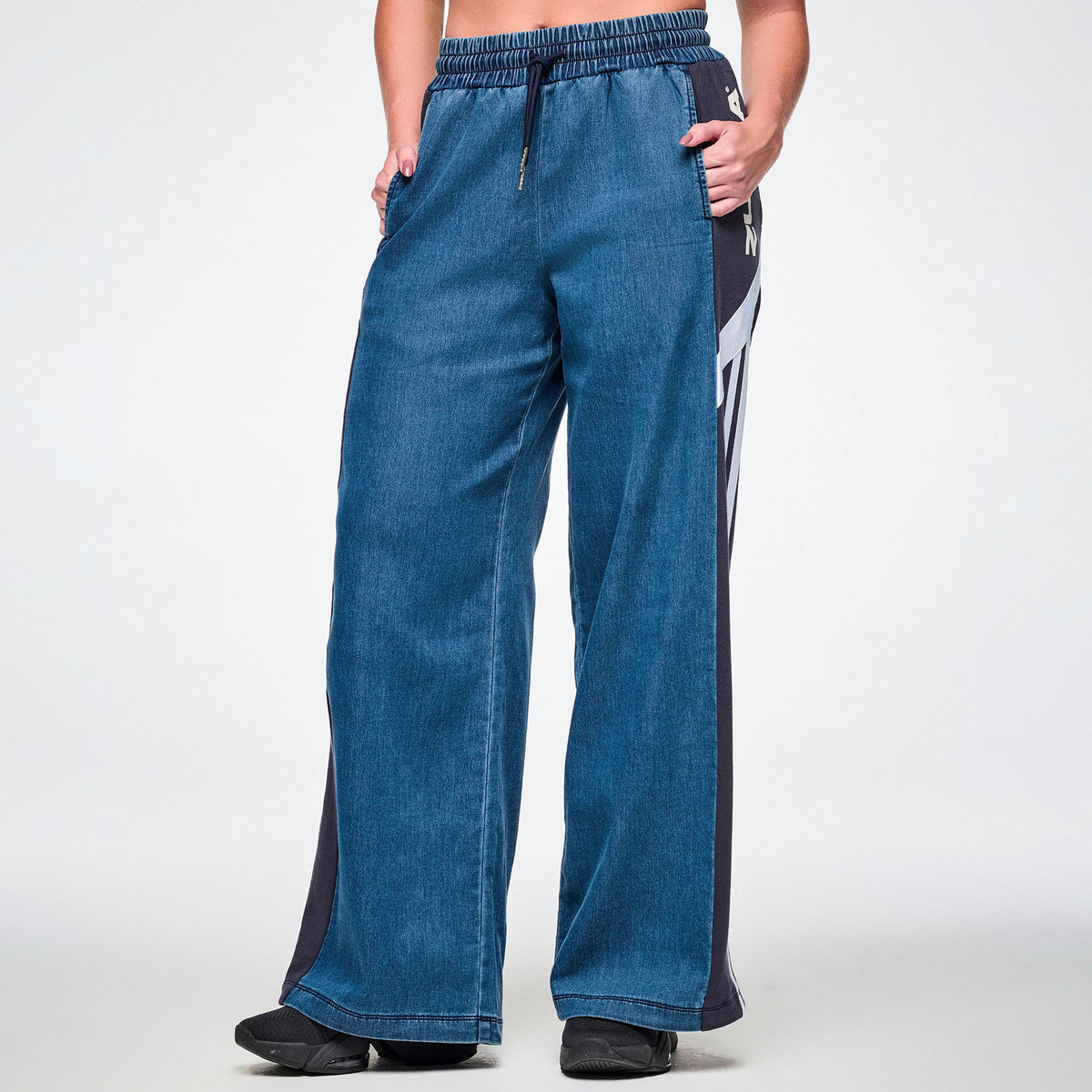 Jean Jamz Wide Leg Combo Pants Z1B000891