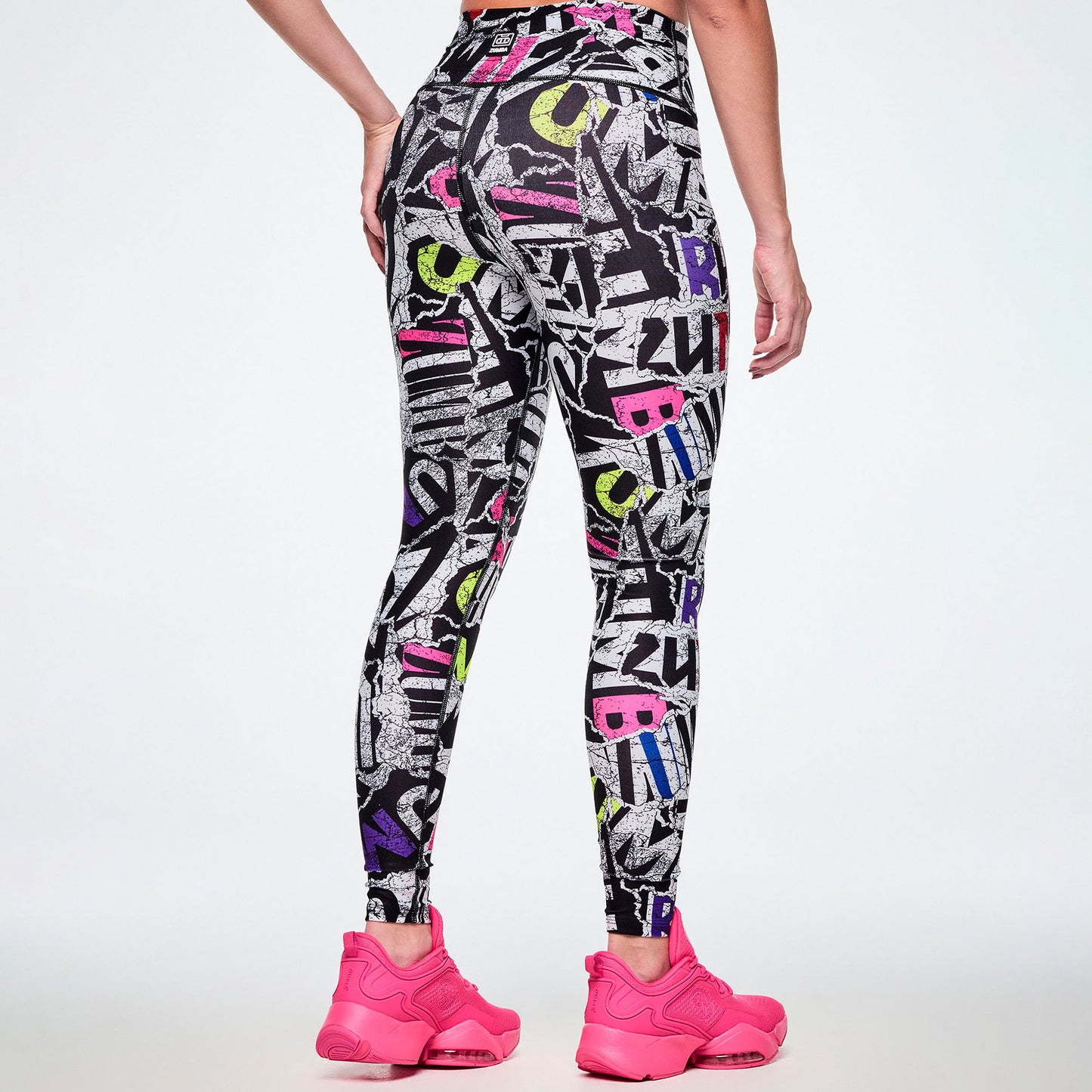 Rock 'n' Roll High Waisted Ankle Legging - Black/White Z1B000904