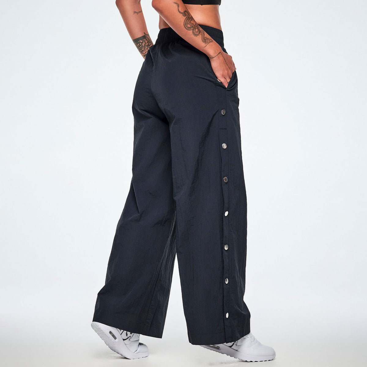 Rock 'n' Roll Wide Leg Pants With Side Snaps Z1B000910