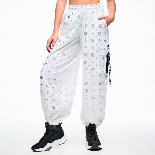 Dale-Z Parachute Cargo Pants - White/Silver Z1B000926