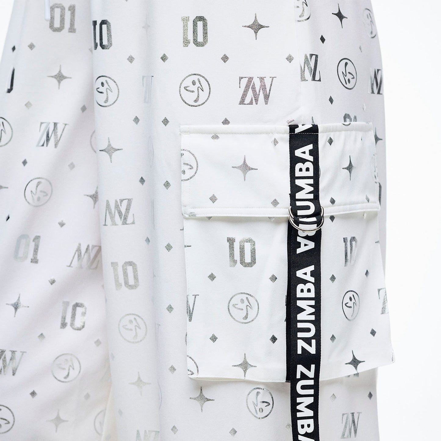 Dale-Z Parachute Cargo Pants - White/Silver Z1B000926