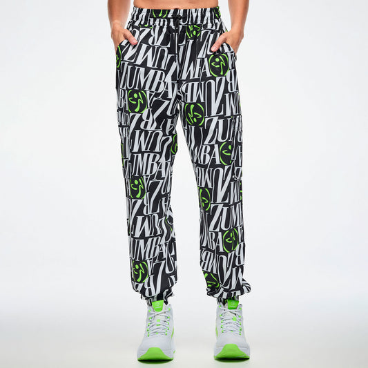 Dale-Z Parachute Cargo Pants - Black/White Z1B000933