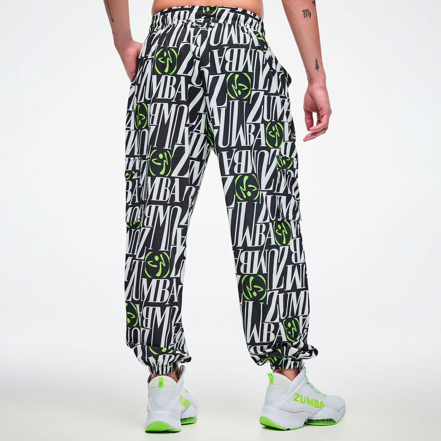 Dale-Z Parachute Cargo Pants - Black/White Z1B000933