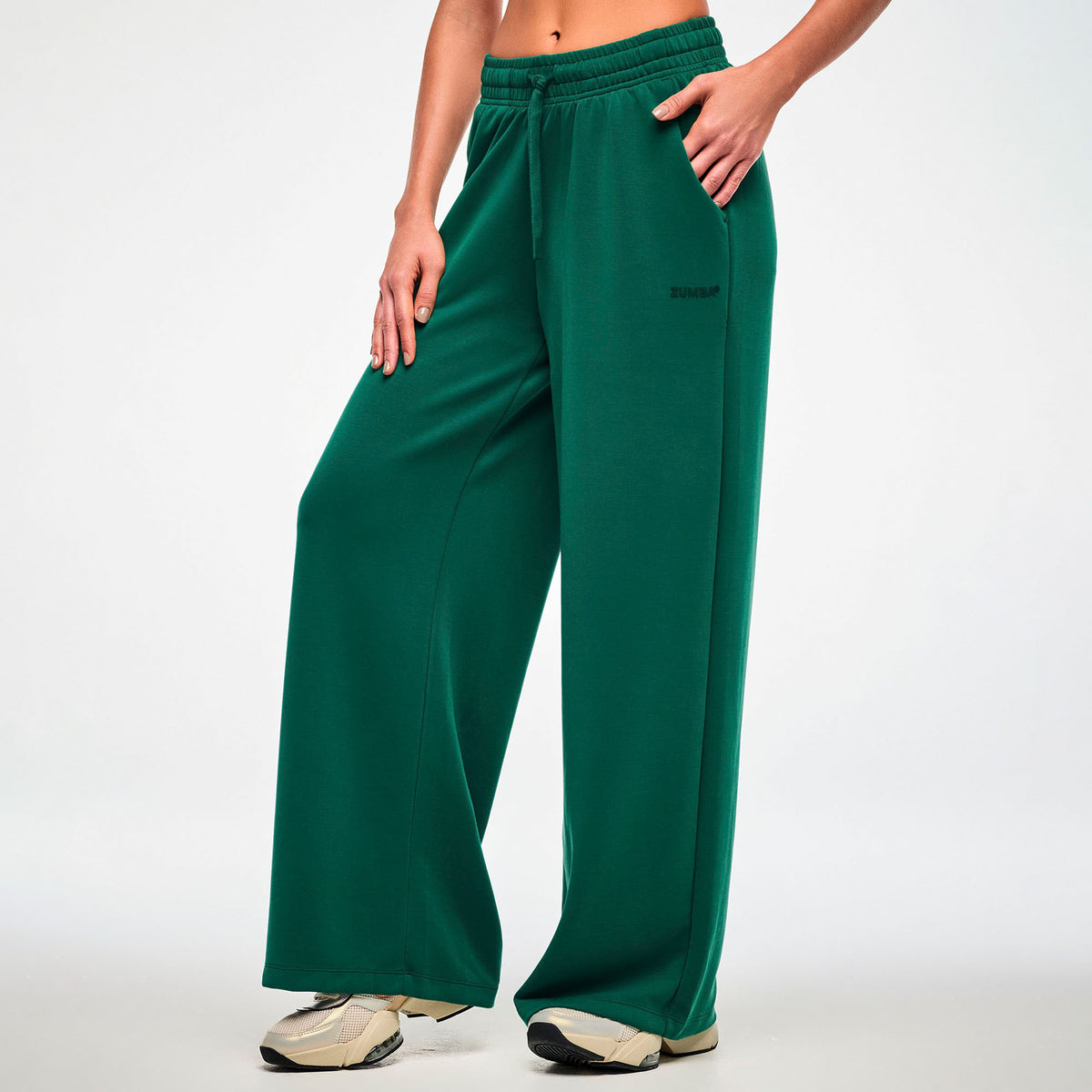 Zumba Modal High Waisted Pants - Teal Tango