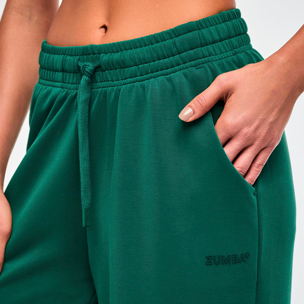 Zumba Modal High Waisted Pants - Teal Tango