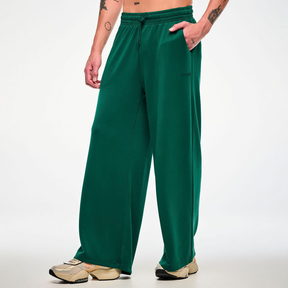 Zumba Modal High Waisted Pants - Teal Tango