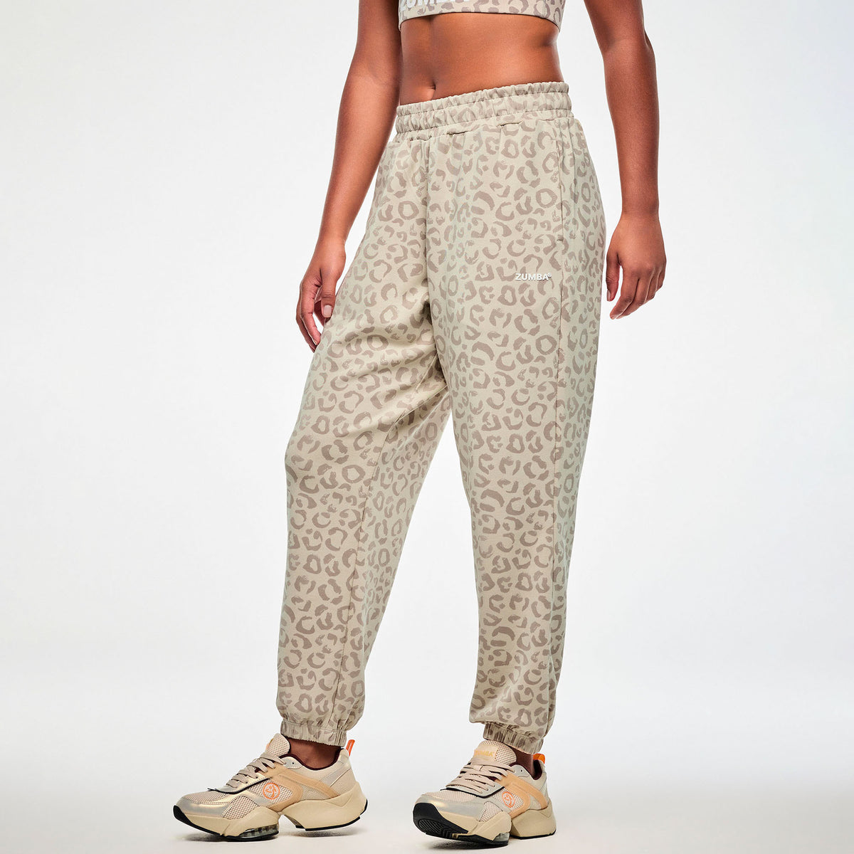 Zumba Modal Knit Slouch Cargo Pants - Beige/Tonal