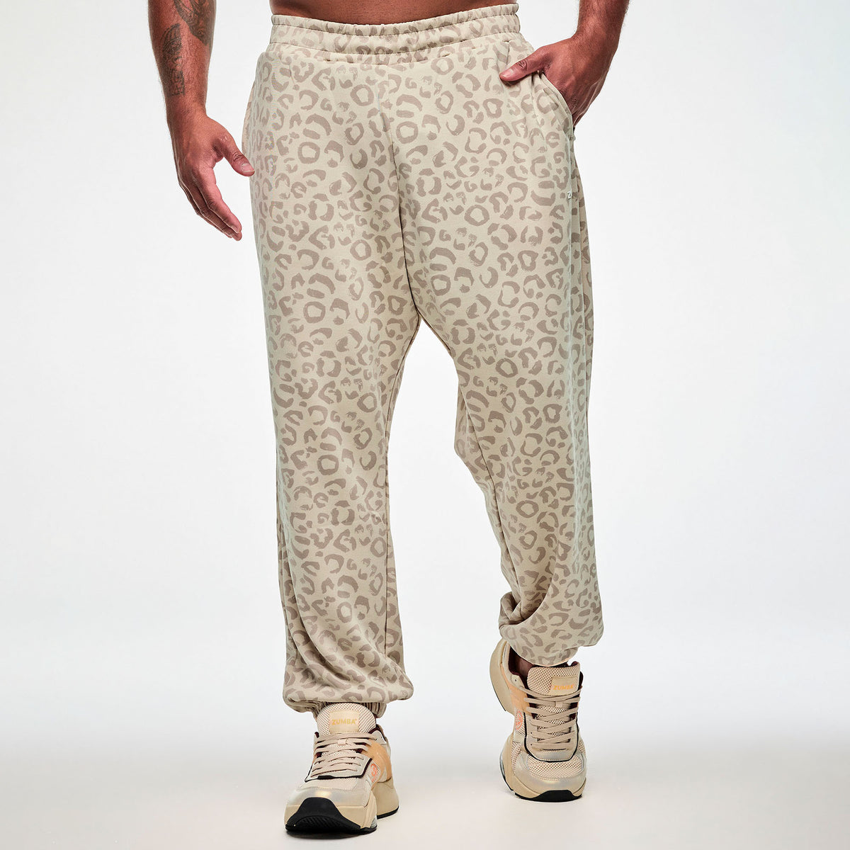 Zumba Modal Knit Slouch Cargo Pants - Beige/Tonal