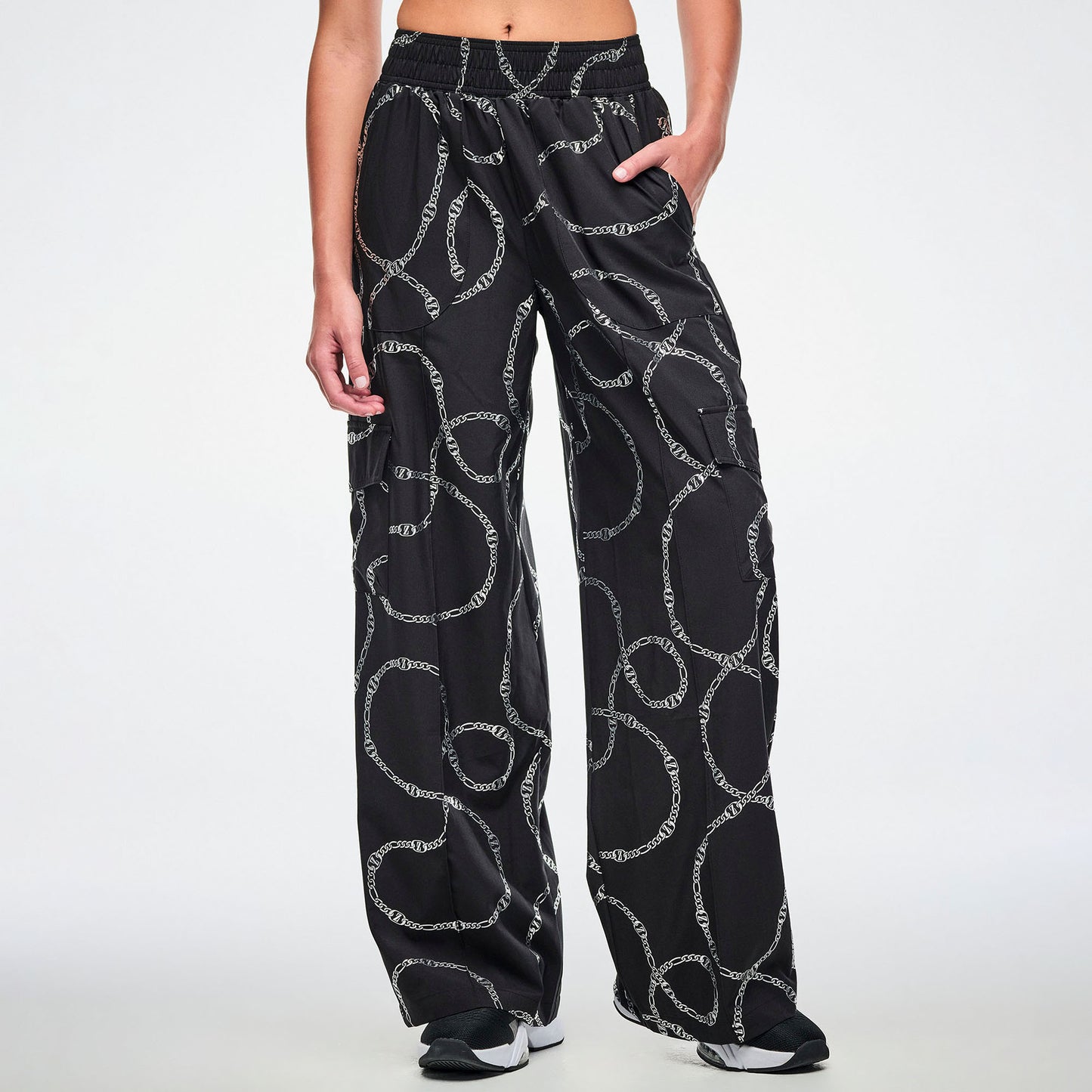 Dale-Z Woven Cargo Pants - Black/Silver Z1B000963