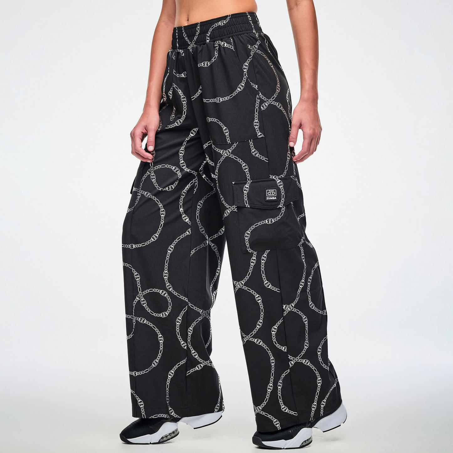 Dale-Z Woven Cargo Pants - Black/Silver Z1B000963