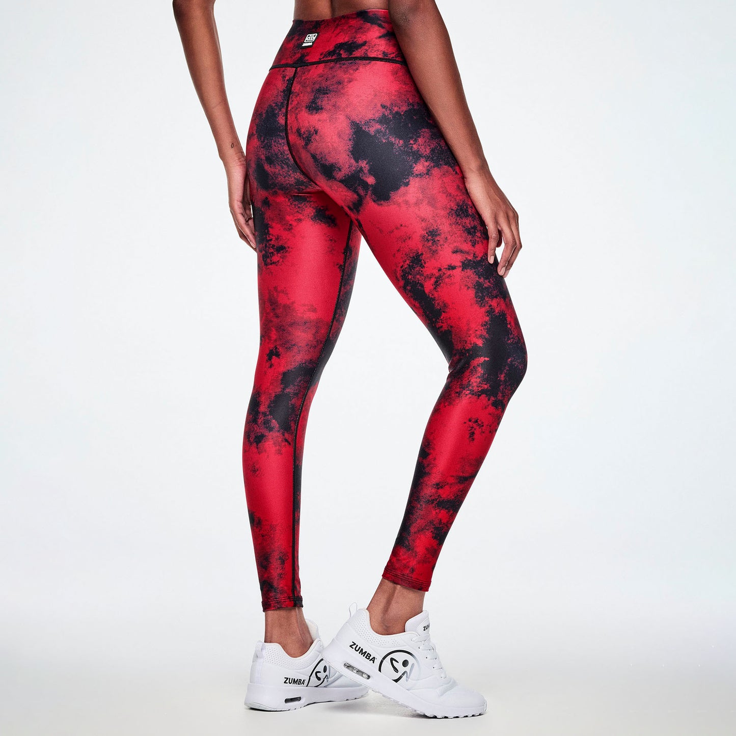 Rock 'n' Roll High Waisted Ankle Leggings - Red/Black