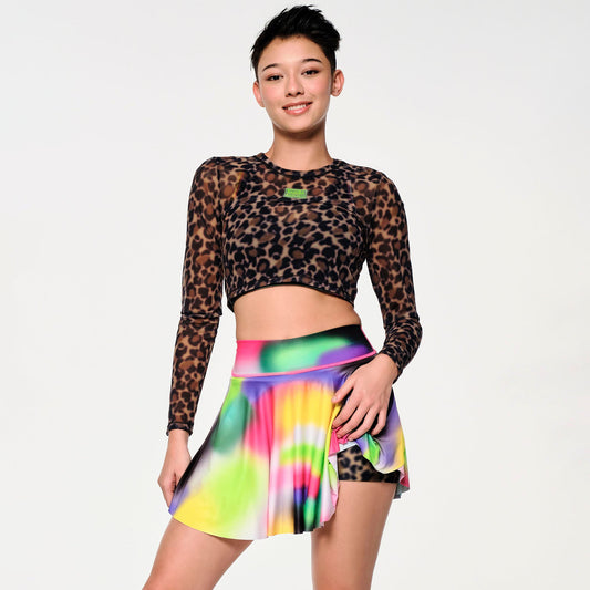Zumba Animal Expedition Long Sleeve Crop Top