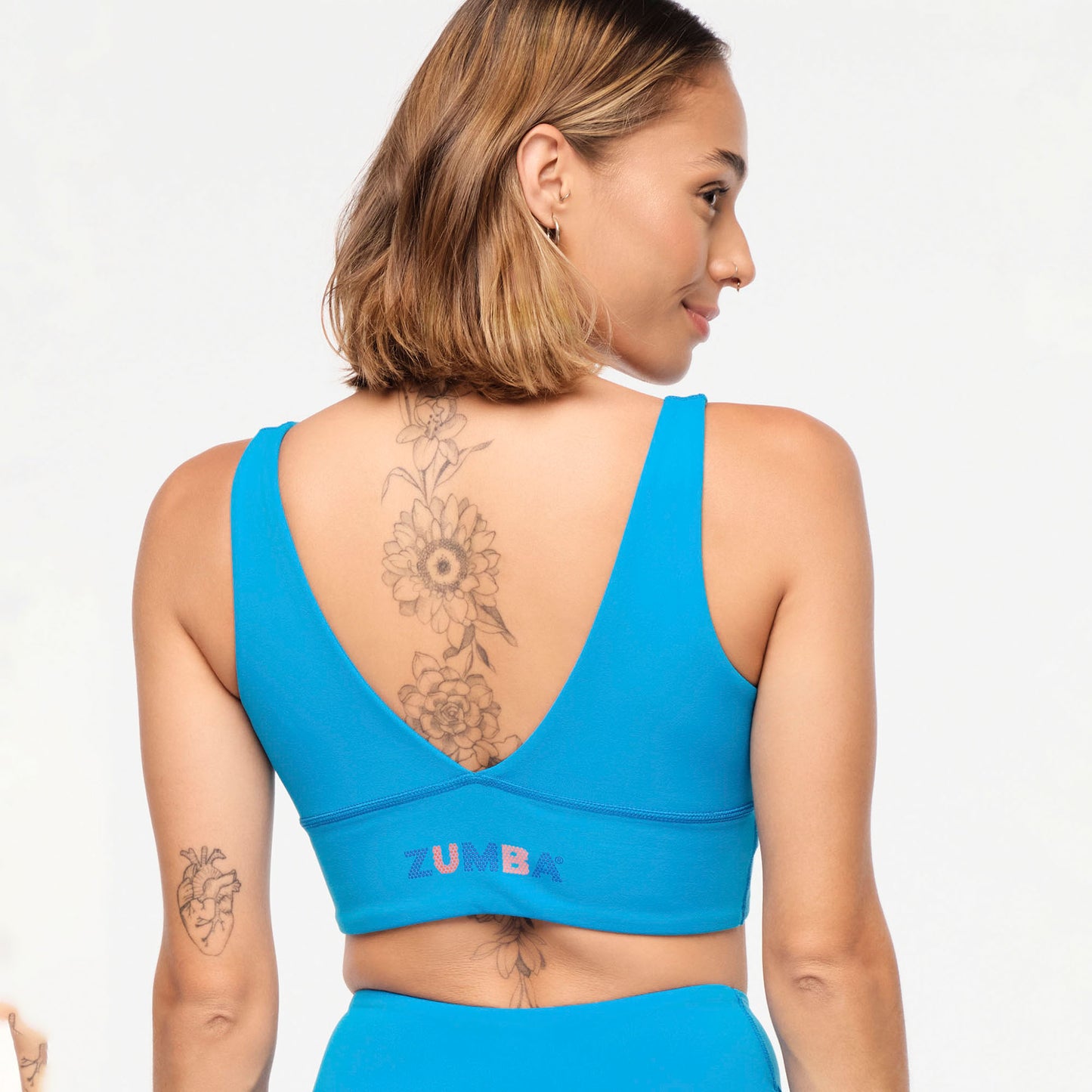 Zumba Explore Crossover Waistband Bra- Sea Me Stuntin'