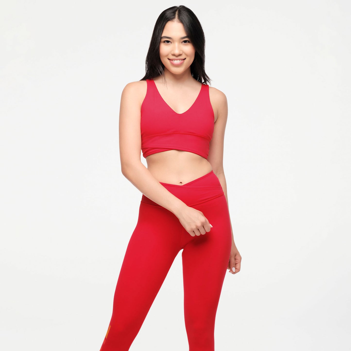 Zumba Explore Crossover Waistband Bra - Viva La Red