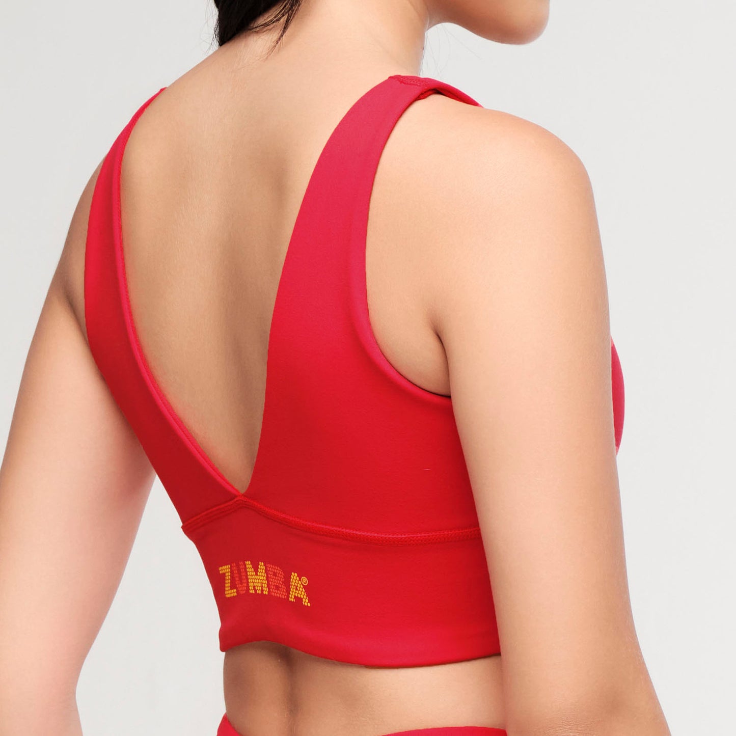 Zumba Explore Crossover Waistband Bra - Viva La Red
