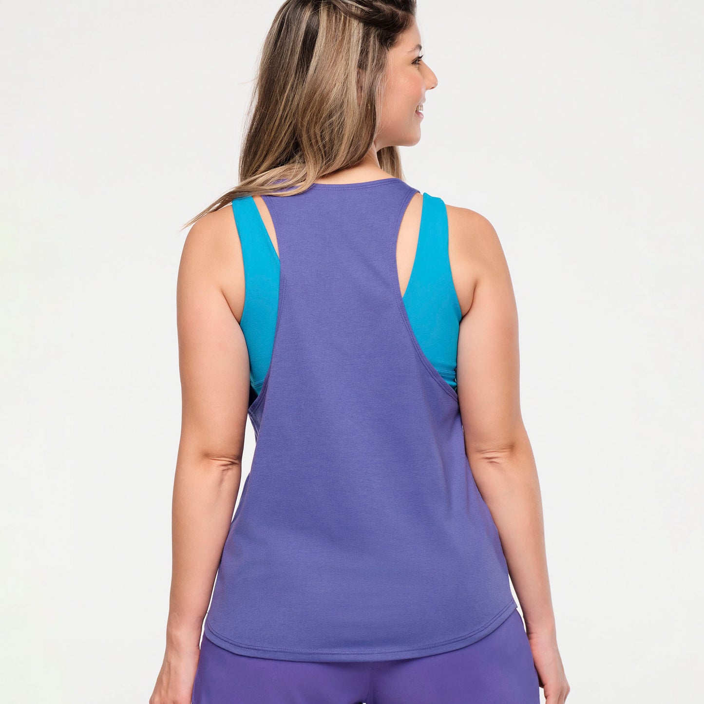 Zumba Explore Loose Tank With Round Hem - Purple Pop