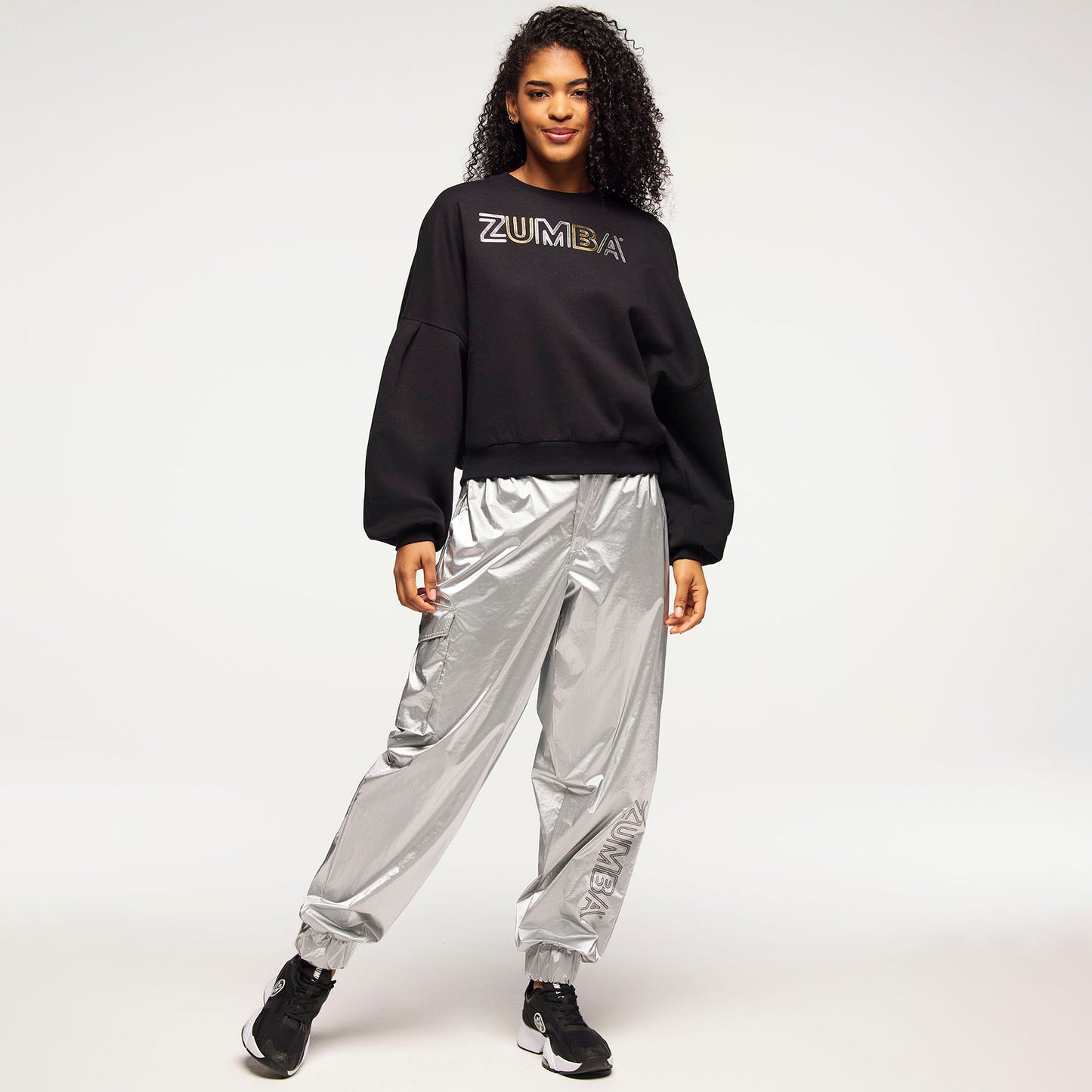 Zumba Runway Pullover Sweatshirt With Bubble Sleeves