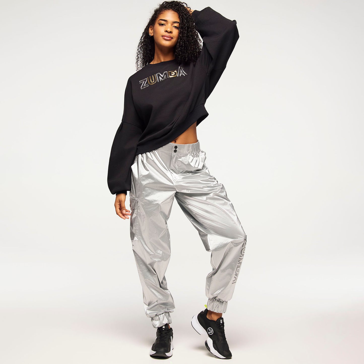 Zumba Runway Pullover Sweatshirt With Bubble Sleeves