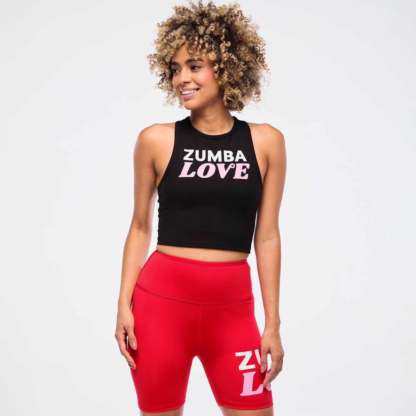 Zumba Love High Neck Mid Crop Tank