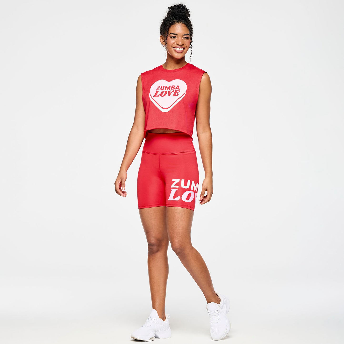 Zumba Love Crew Neck Muscle Crop Tank
