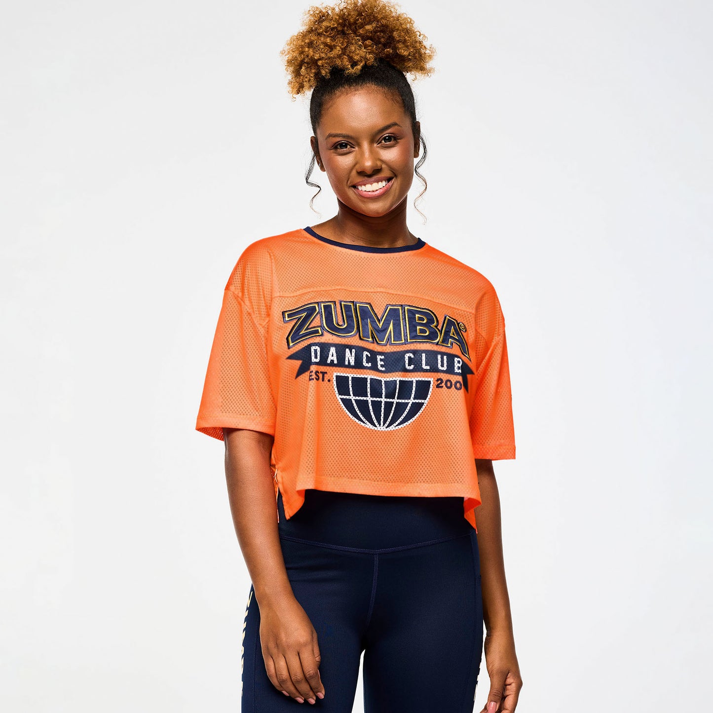 Victory Mesh Boxy Crop Top - Orange You Hot