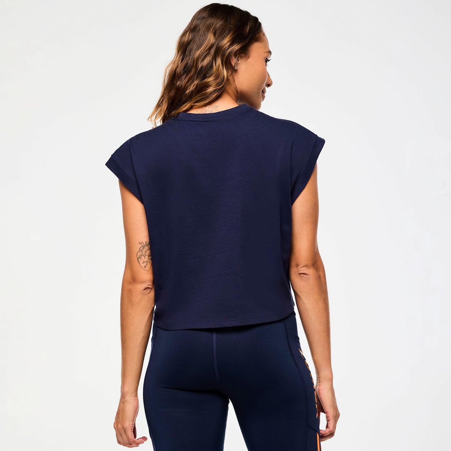 Victory Extended Shoulder Loose Tank - Let's Go Indigo