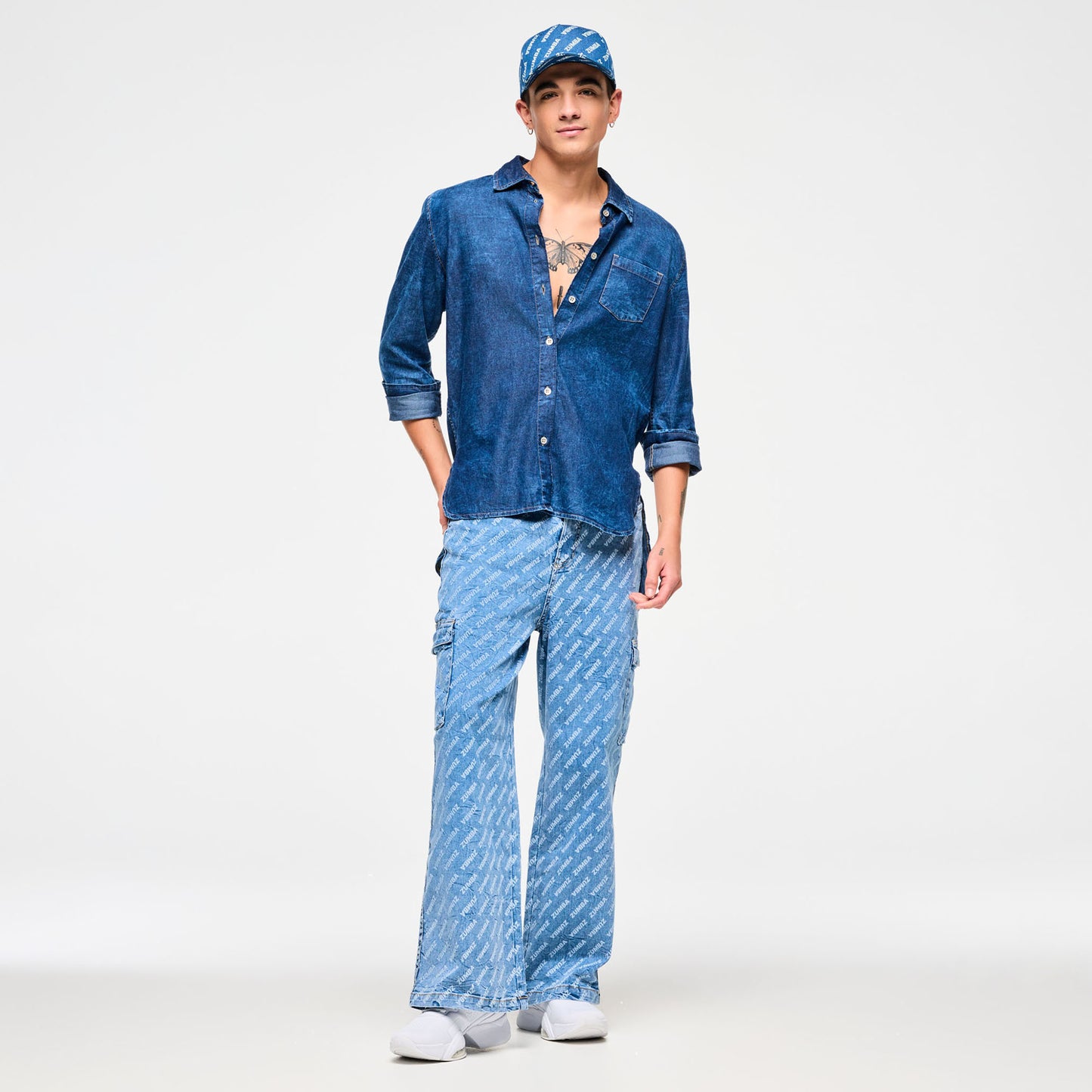 Blue Jean High Low Button Down