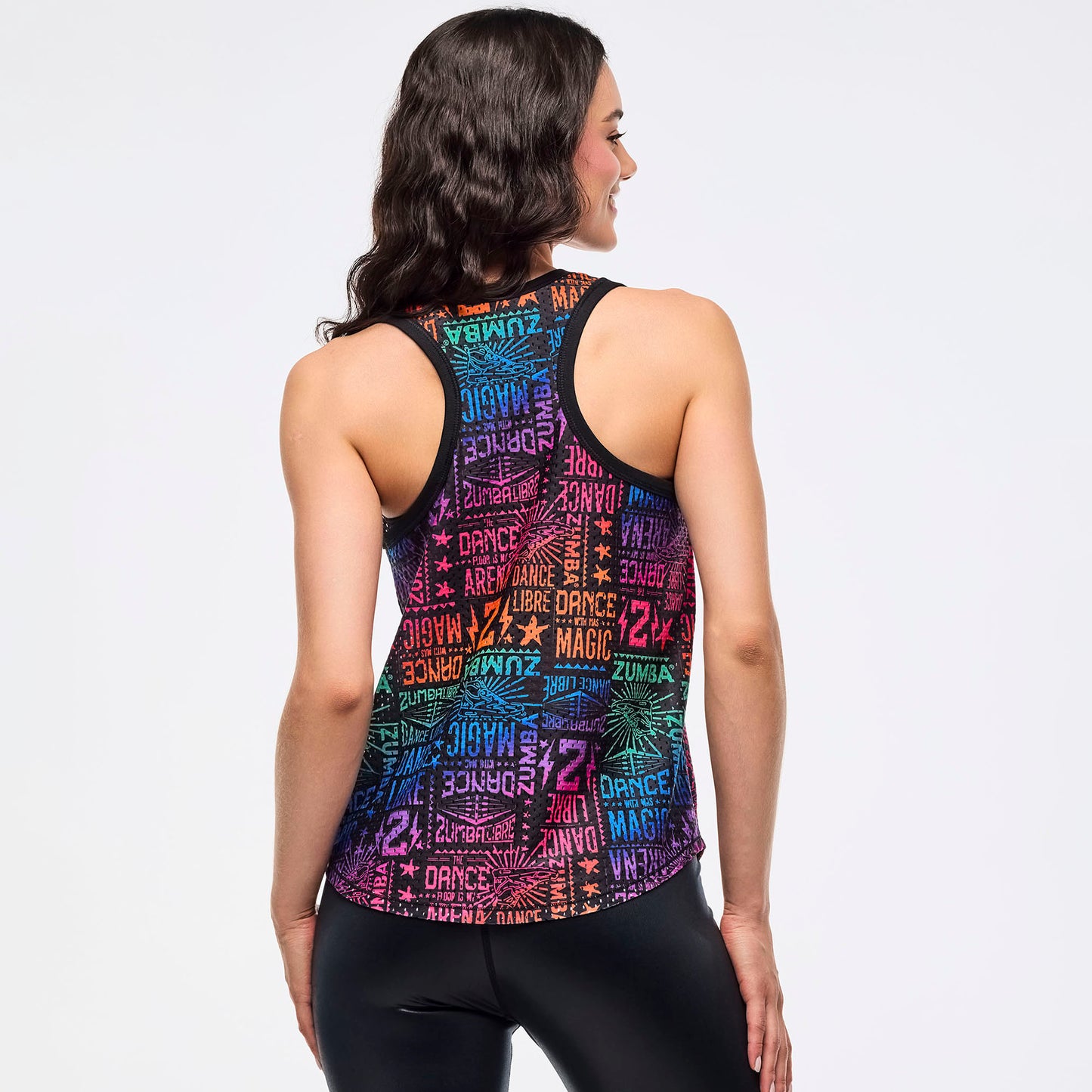 Zumba Libre Basketball Tank - Black/Pink