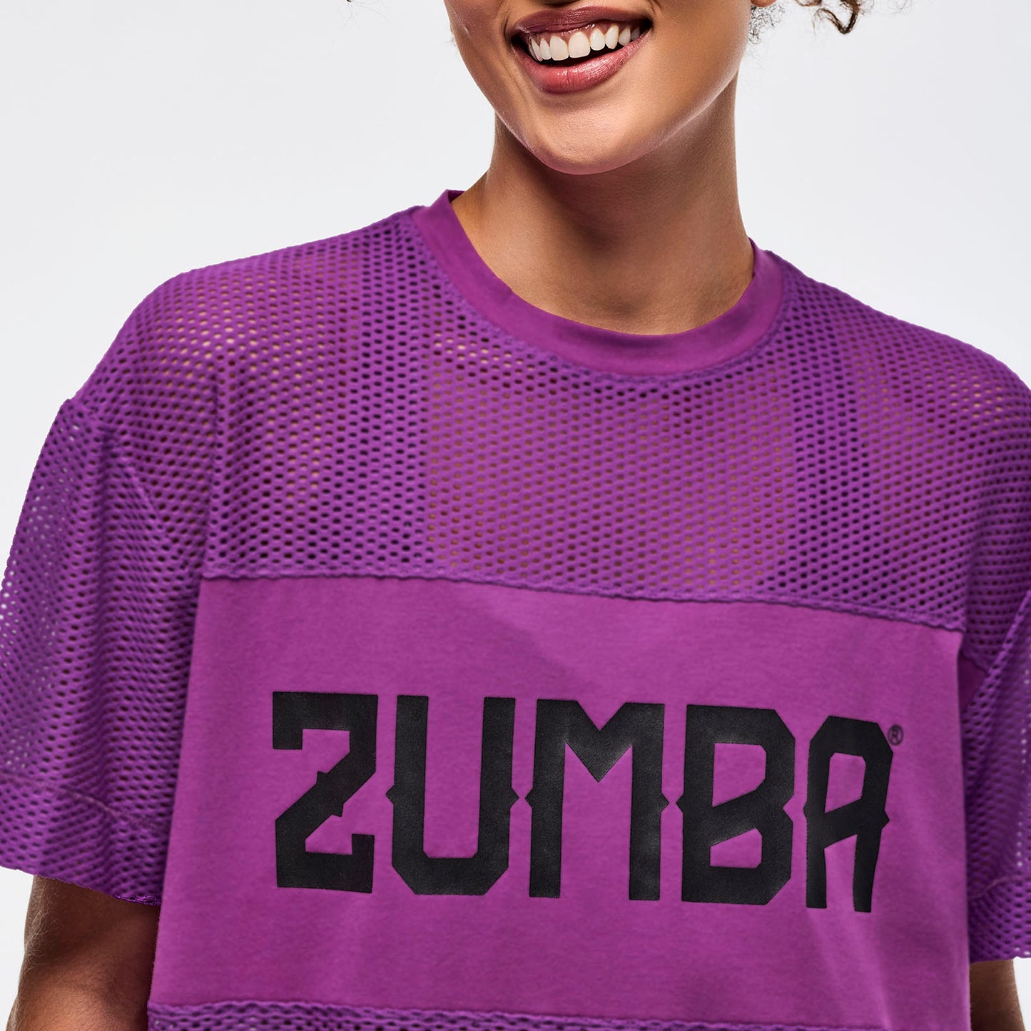 Zumba Libre Boxy Mesh Top - Purple Power