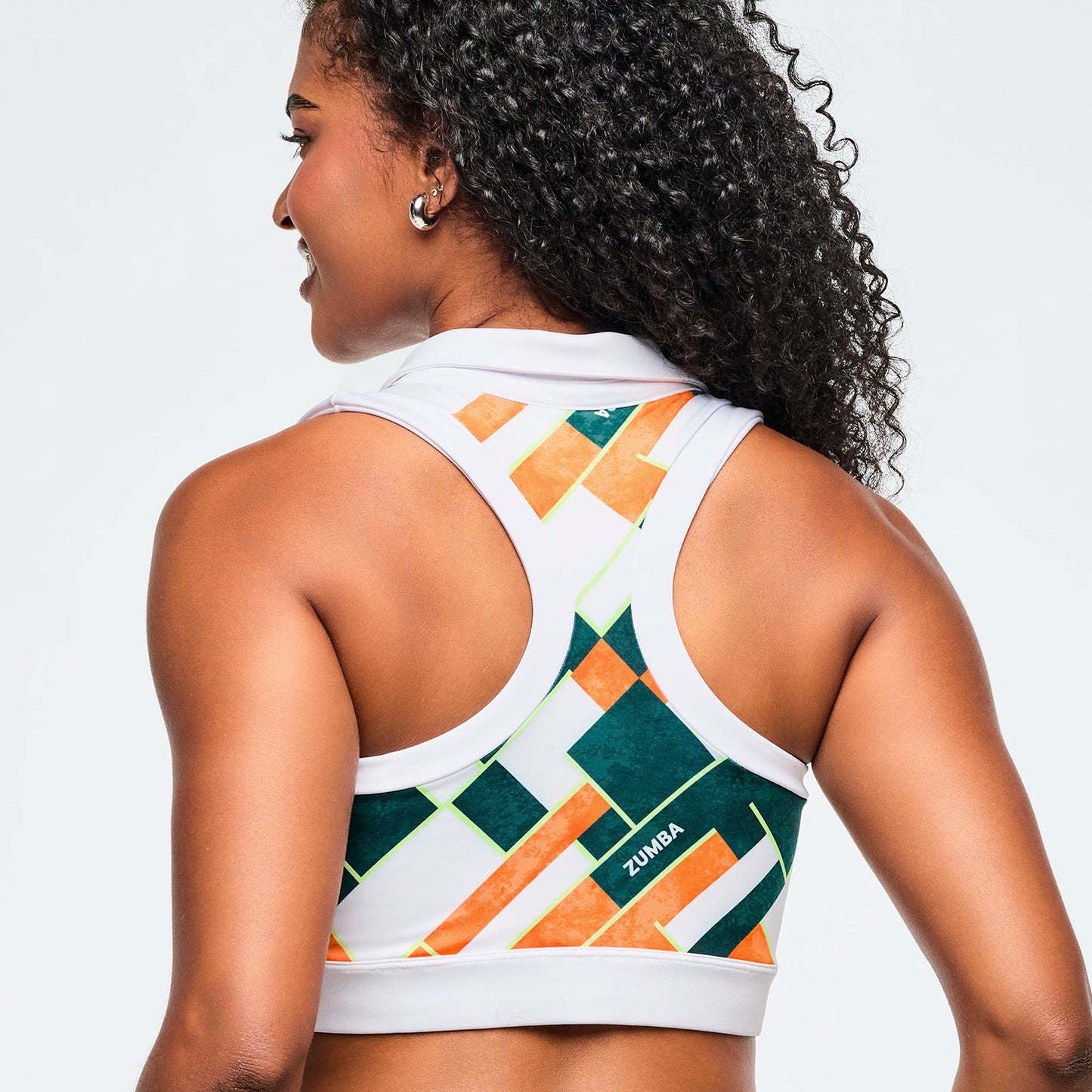 Class of 2001 Crop Racerback Polo - White/Orange Z1T000988