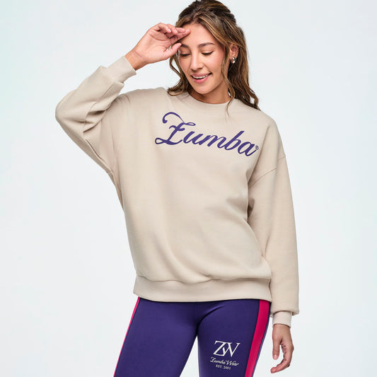 Class of 2001 Oversized Pullover Waffle Sweatshirt Z1T001005