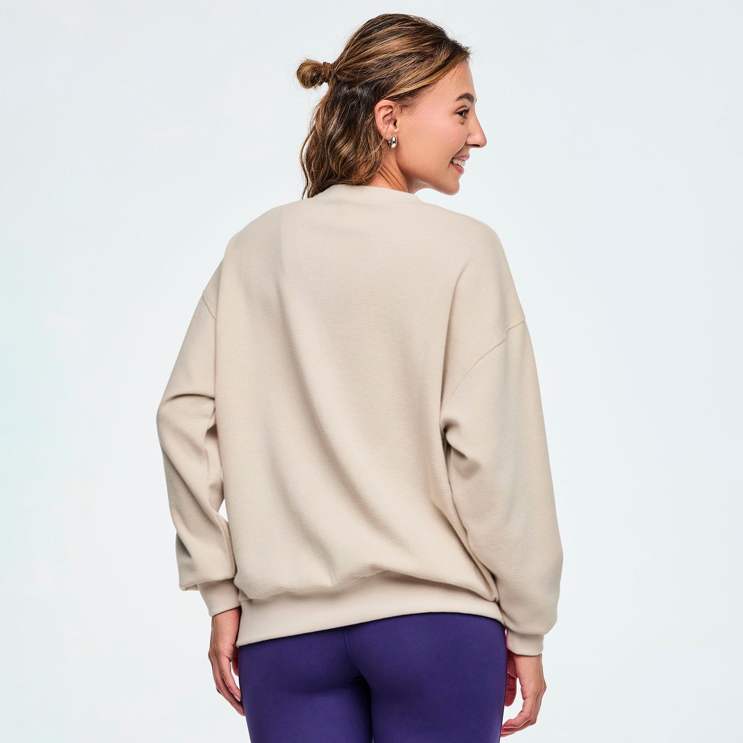 Class of 2001 Oversized Pullover Waffle Sweatshirt Z1T001005