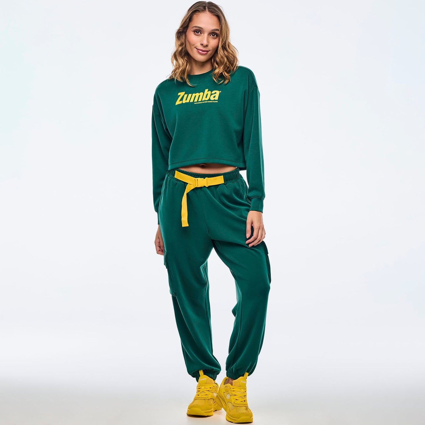 Apres Zumba Long Sleeve Oversized Crop Top