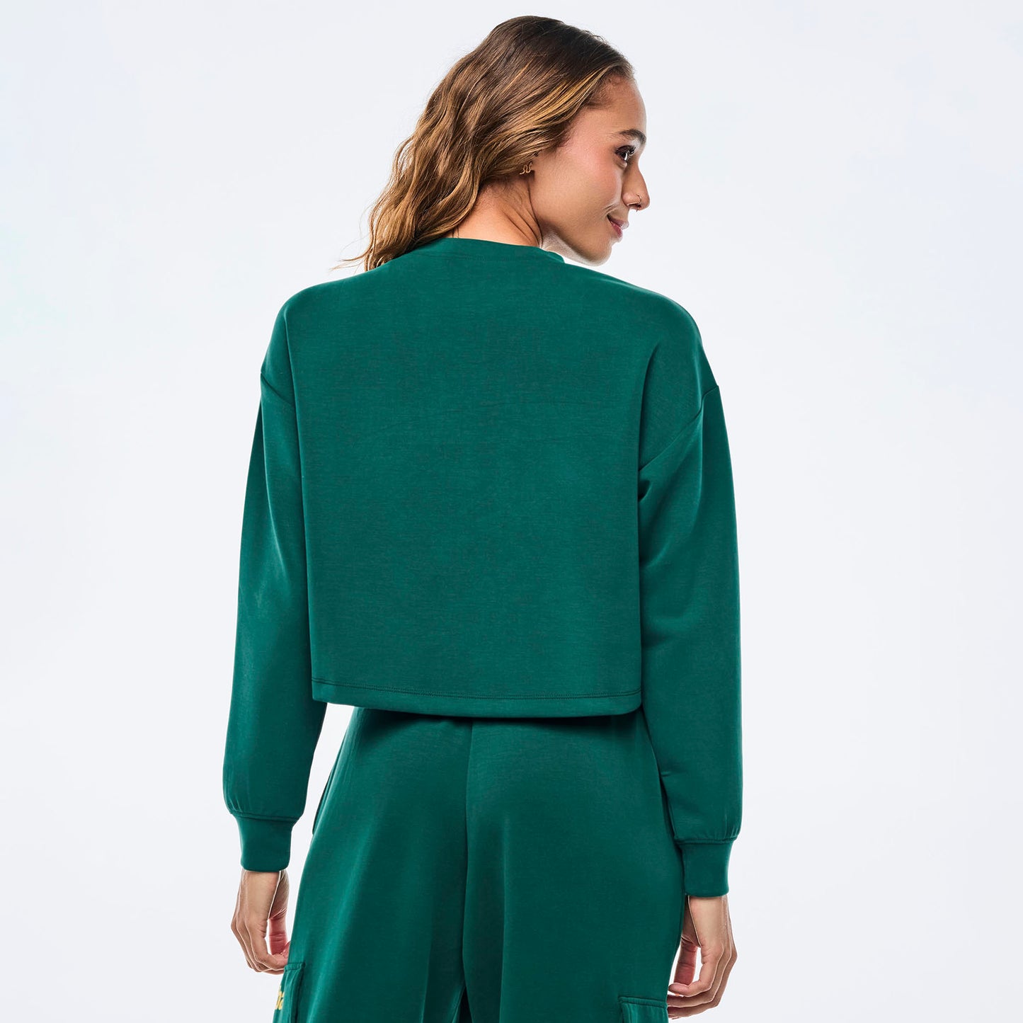 Apres Zumba Long Sleeve Oversized Crop Top