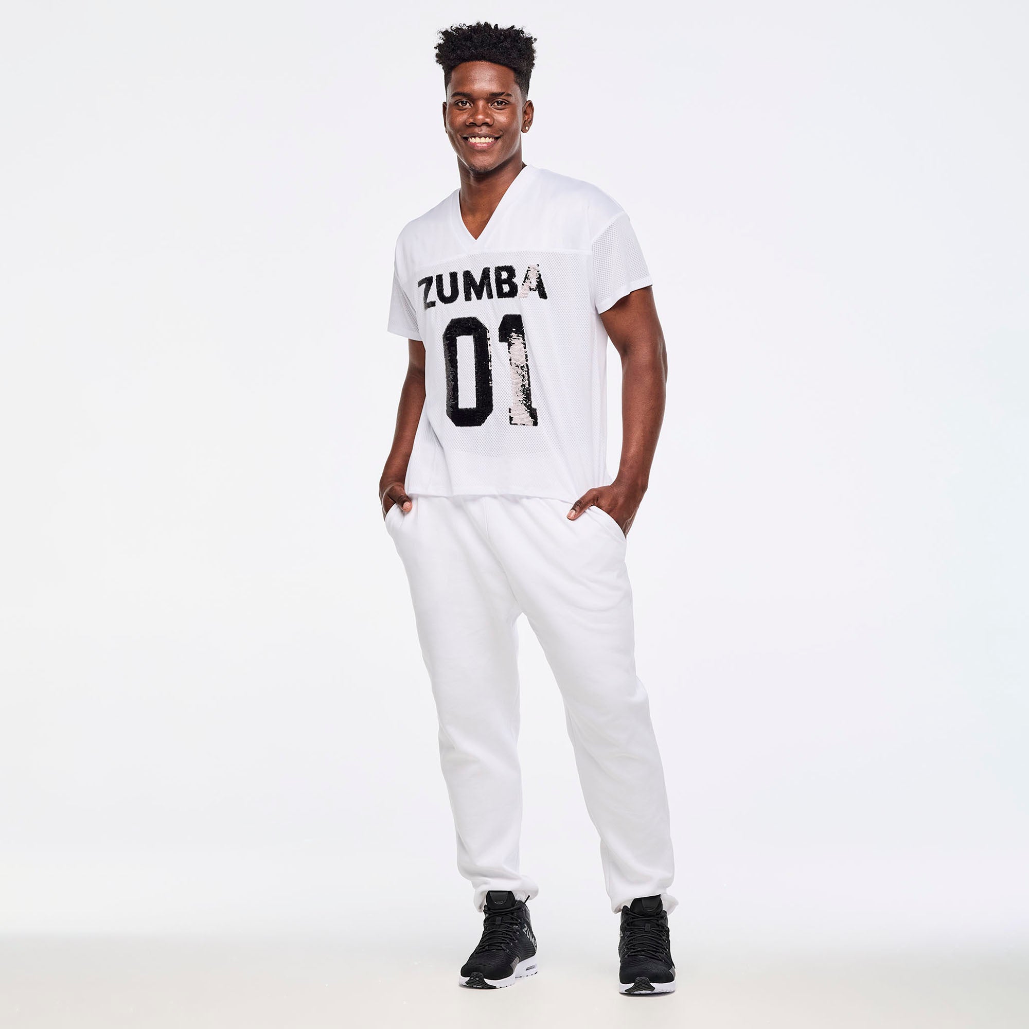 Zumba Sparkle V-Neck Mesh Top - Wear It Out White – Zumba Wear