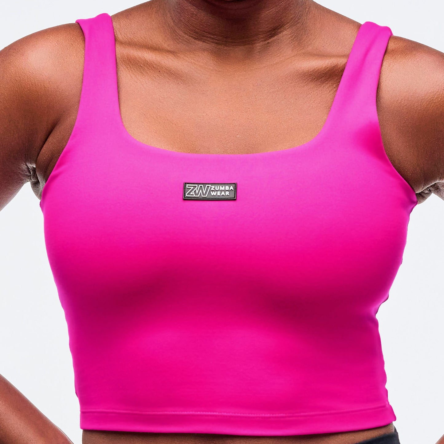 Sizzlin' Square Neck Crop Tank With Shelf Bra