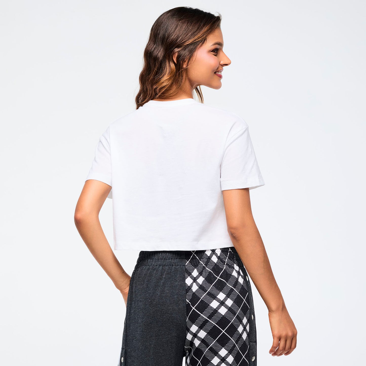 Eastern Flavor Crew Neck Crop Top Z1T001061