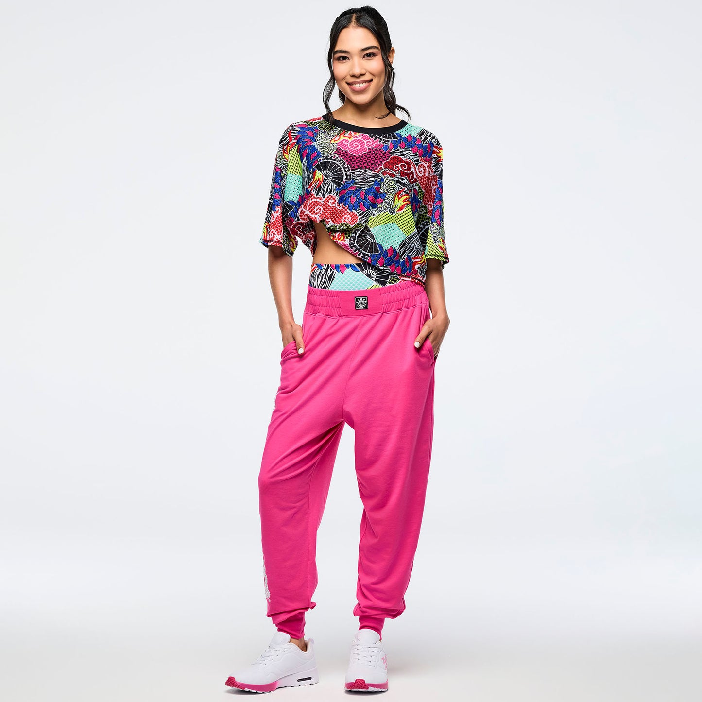 Eastern Flavor Boxy Dolman Crop Top Z1T001062