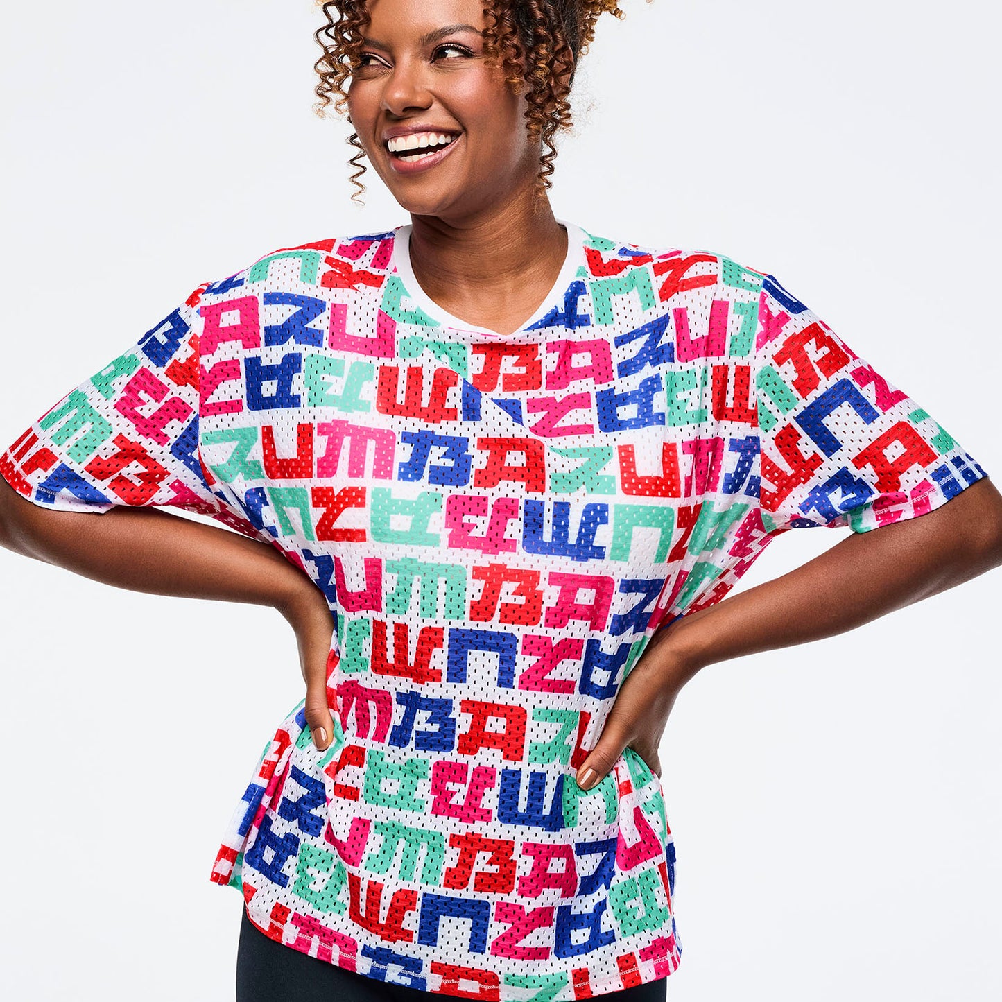 Eastern Flavor Boxy Mesh Top With Side Slits Z1T001065