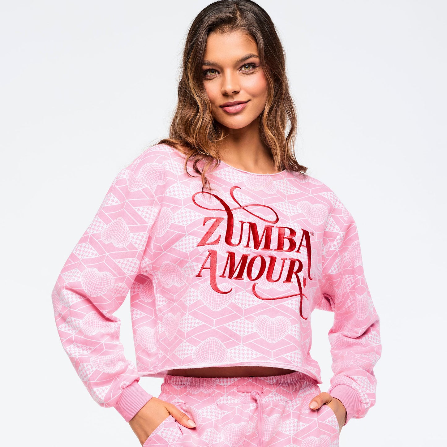 Zumba Amour Cropped Sweatshirt Z1T001080