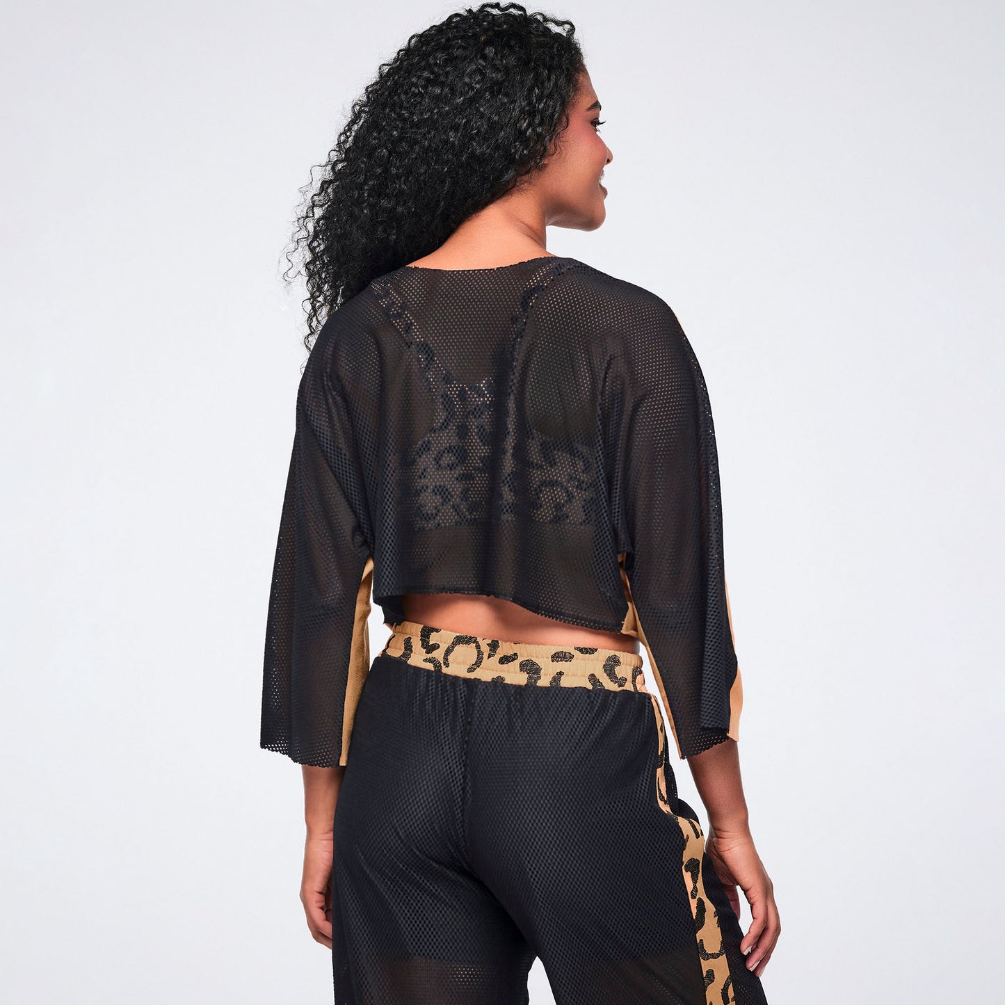 Wildbeat Mesh Front Dolman Top Z1T001130