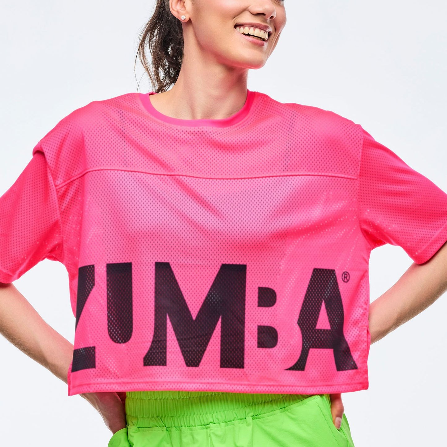 Neon Mesh Boxy Crop Top - Gumball